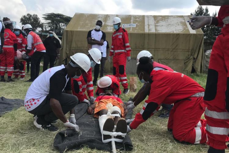 Kenya Red Cross UoN Chapter in the First Aid  Competition Sarturday 30th May 2021.