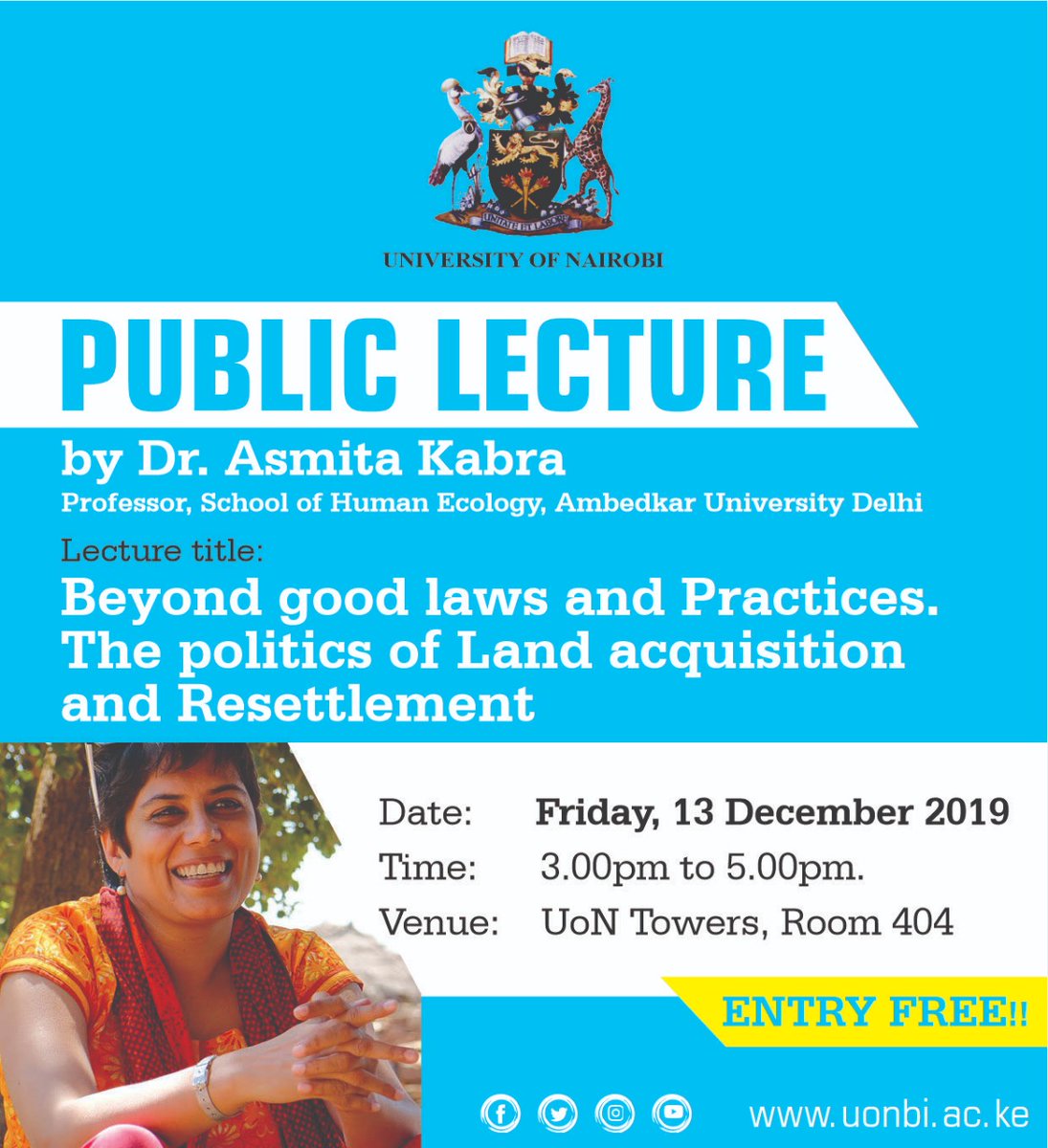 An invitation to a public lecture on 'Beyond Good Laws & Practices