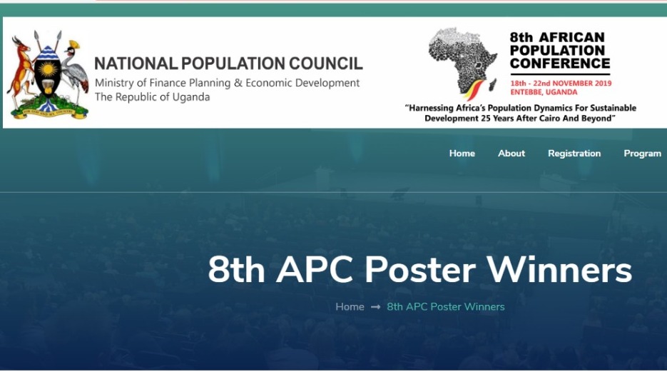 Poster Winners at the 8th APC in Entebbe, Uganda.