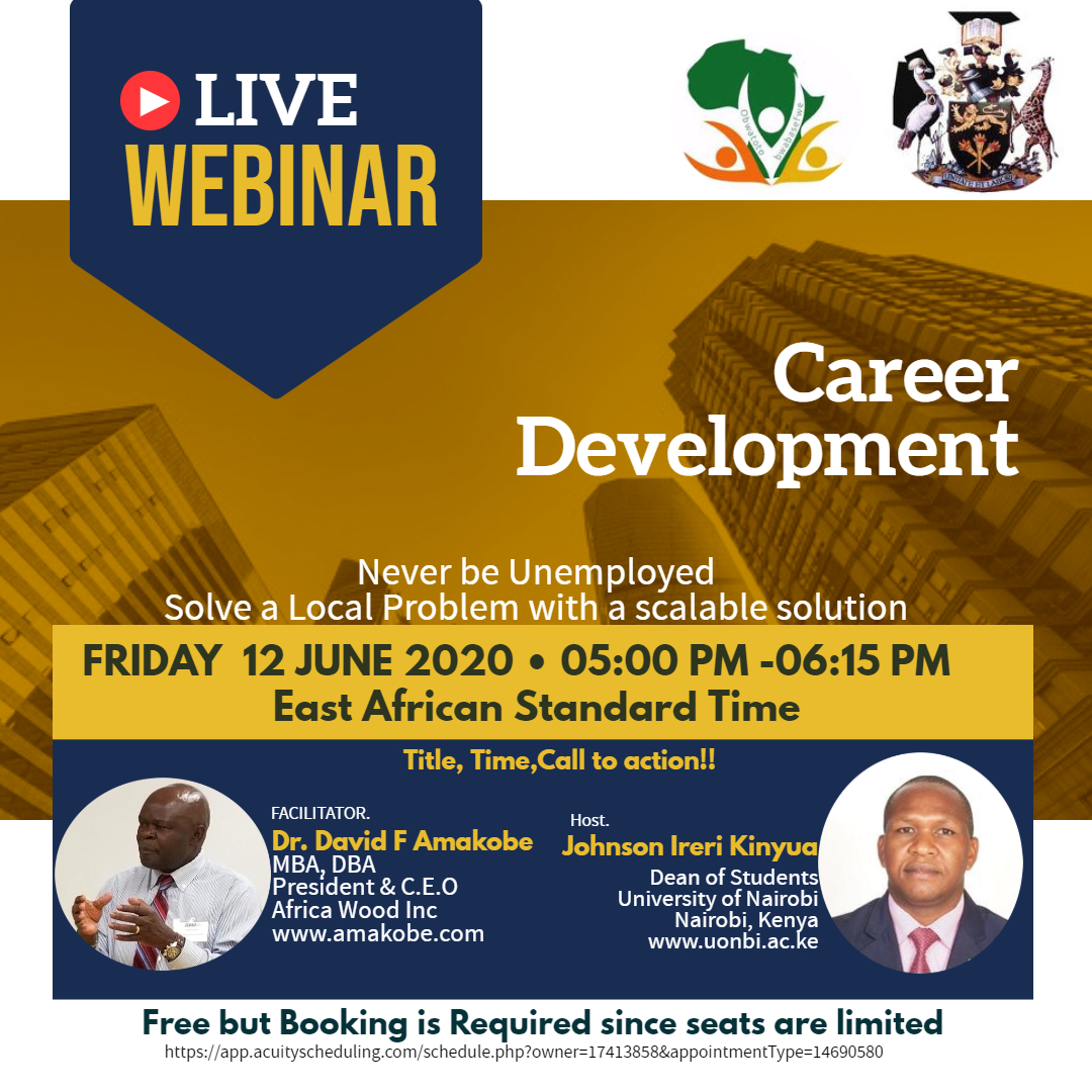 Careers Development Training hosted by the Dean of Students - Live ...