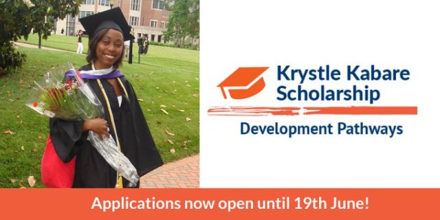 Development Pathways calling for applications for the Krystle Kabare Scholarship.