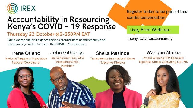 Accountability & transparency in resourcing Kenya’s COVID – 19 Response: conversations on live webinar