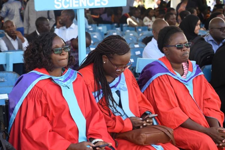 PhD graduates in various disciplines in UoN during the rehearsals for the December 20, 2019 Graduation Ceremony.