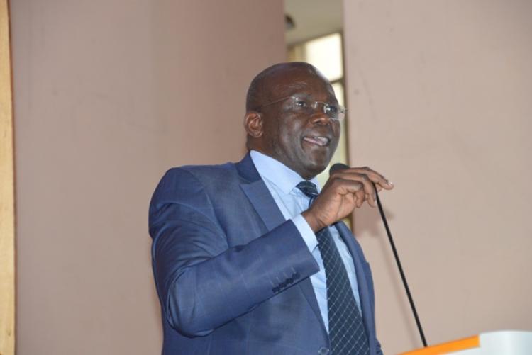MR JOHN JUMA, FINANCE OFFICE, DURING ORIENTATION FOR THE FIRST YEARS 2020 IN THE COLLEGE OF HUMANITIES & SOCIAL SCIENCES 