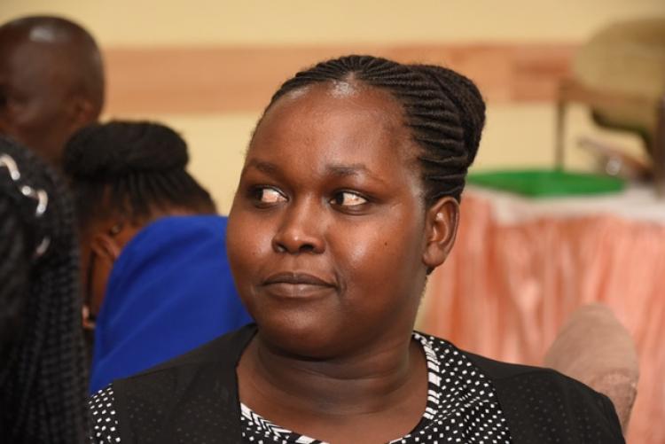 Ms Caroline Kangogo at the Exams Centre End of Year Party 2019