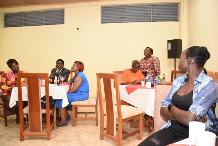 Ms Dianrose Ivati speaking at he Exams Centre End of Year Party 2019