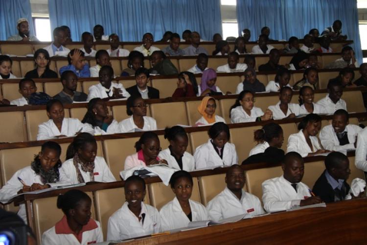 Students attending a lecture at CAVS.