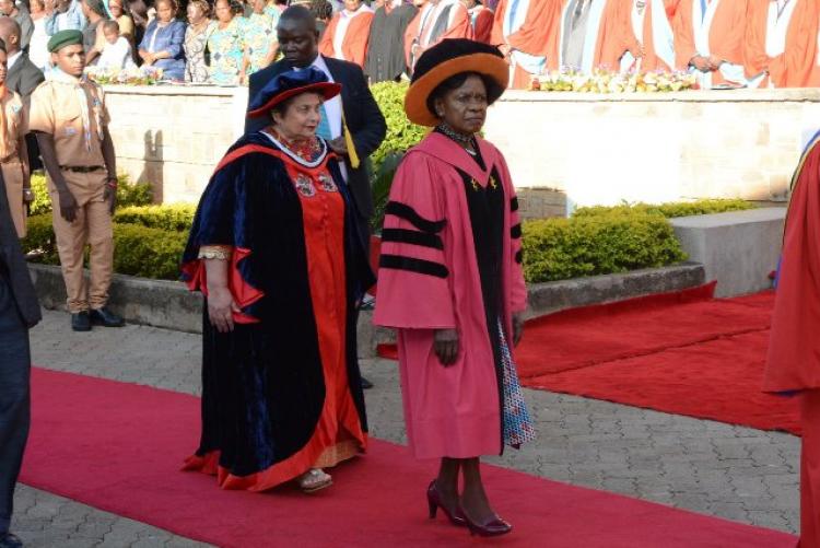 Dr. Vijoo Rattansi Chancellor and the Chair of Council at the University of Nairobi during the 62nd Graduation Ceremony held on Friday 20th December, 2019.