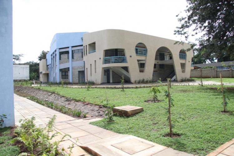 The outside of a lecture hall at the Kenya Science Campus.