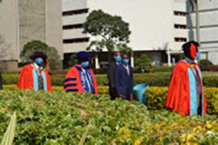 Installation of Prof. Kiama as the 8th VC at UoN, academic procession towards Taifa Hall, Main Campus.