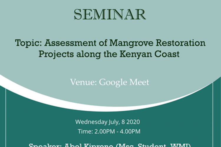 Online Seminar on  "Assessment of Mangrove Restoration Projects along the Kenyan Coast".