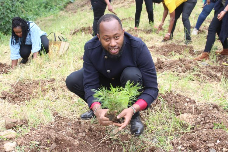 Staff from Quality Assurance Section take part in Tree planting exercise