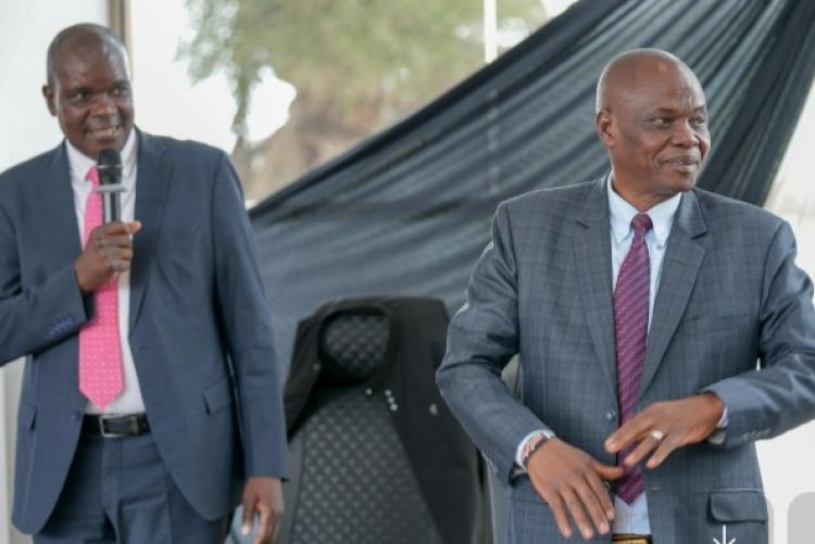 From Left (Prof. Mande - Ag. DVCAA, Prof. Gitau - VC)