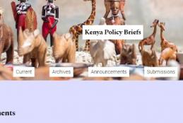The Kenya Policy Briefs journal is published three times a year (January, May & September) by the University of Nairobi.