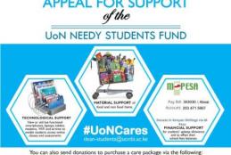 Appeal for support of needy students - UoN Needy Students Fund (UONNSF)
