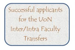 Academic Registrar announces the Inter-Faculty transfers results for the Module I Students